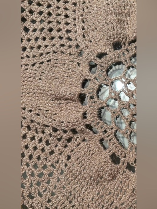Hand made in Mexico Other - Crochet Doily Table Accent - Home Accents. Handmade. Cream & Tan.